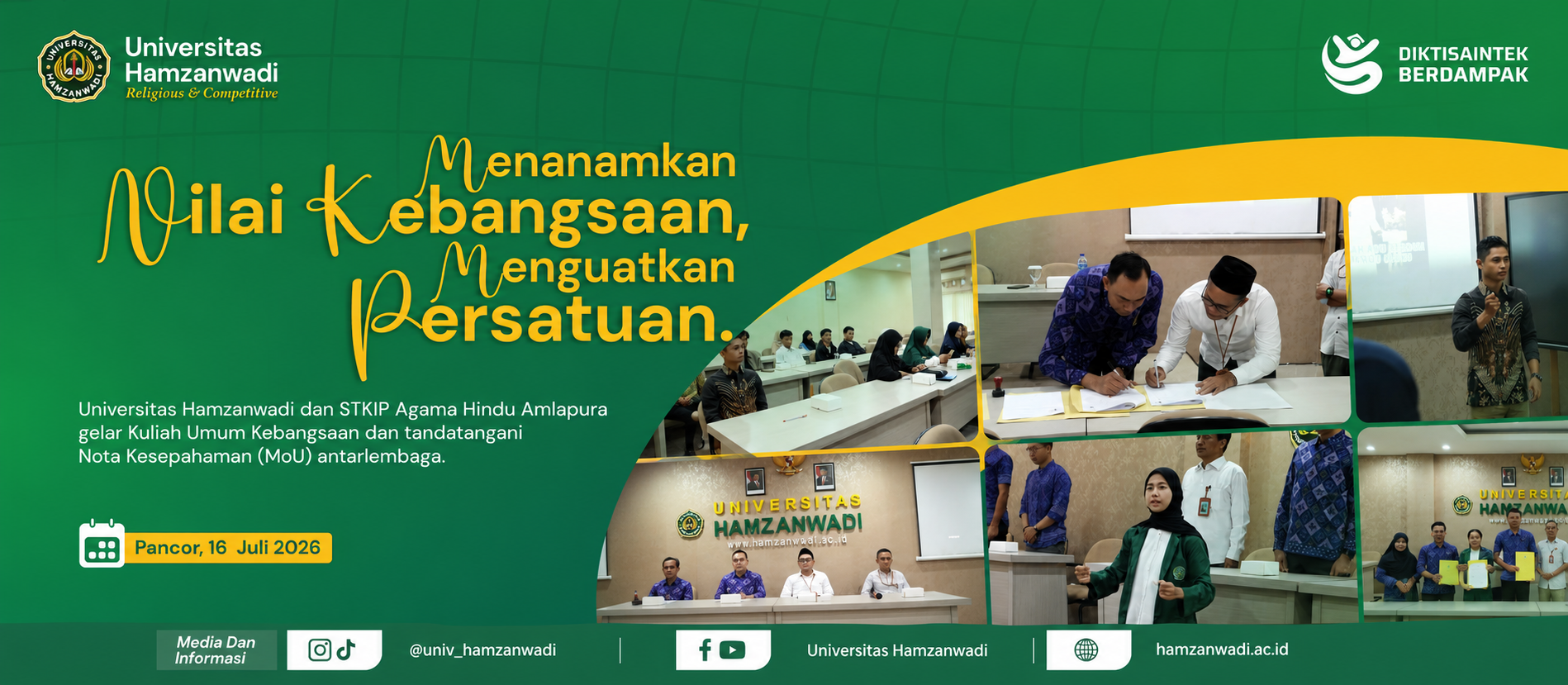MOU DENGAN STKIP AGAMA HINDU AMLAPURA, PRODI BAHASA INGGRIS UNIVERSITAS HAMZANWADI PERKUAT SINERGI AKADEMIK